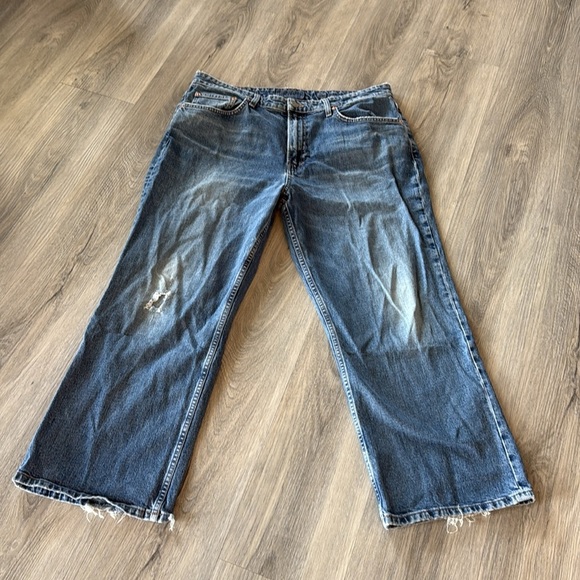 Bluenotes cropped denim straight leg blue jeans size 31 / 12 - Picture 2 of 13